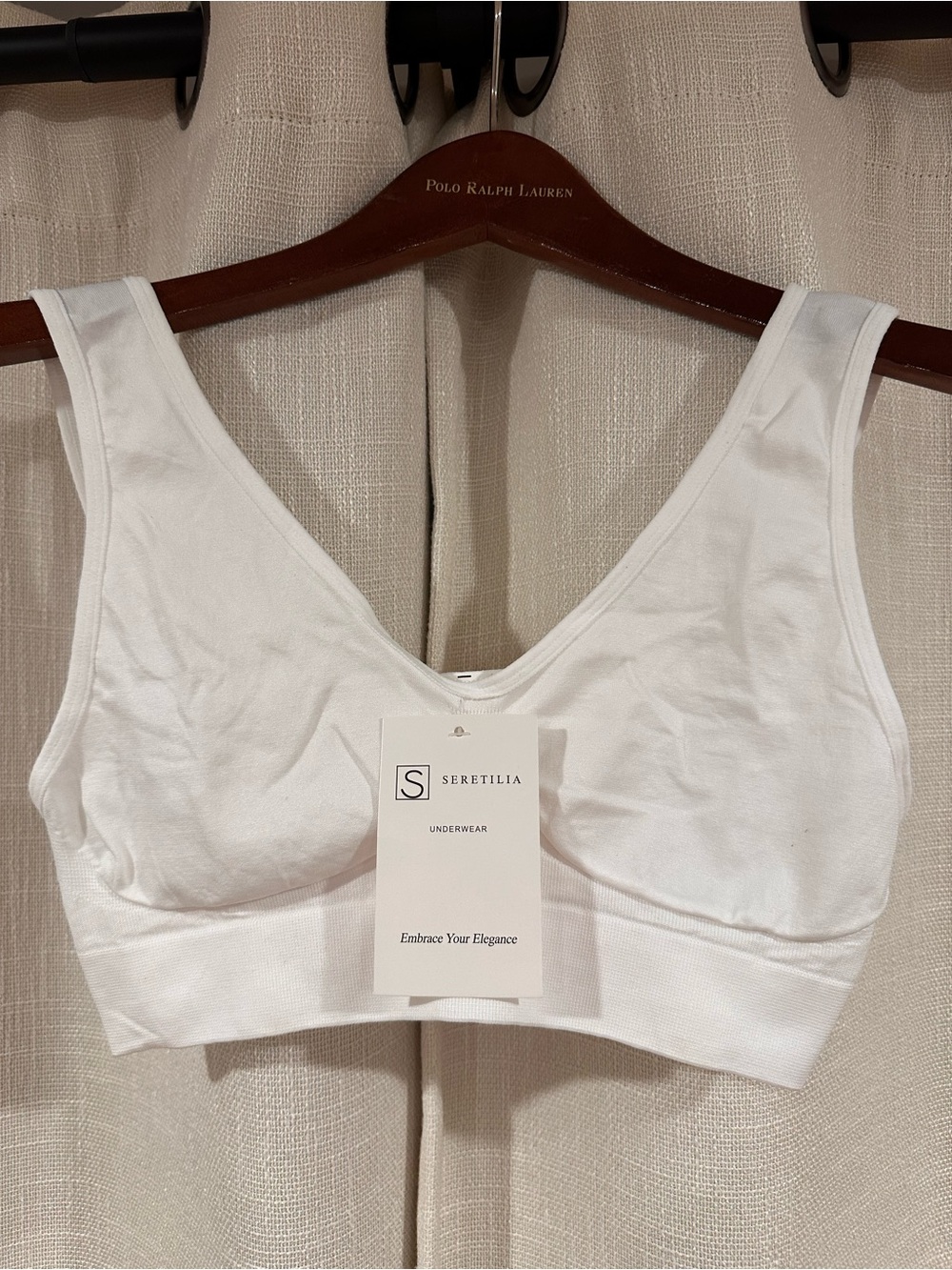 Women's White Wireless Leisure Bra